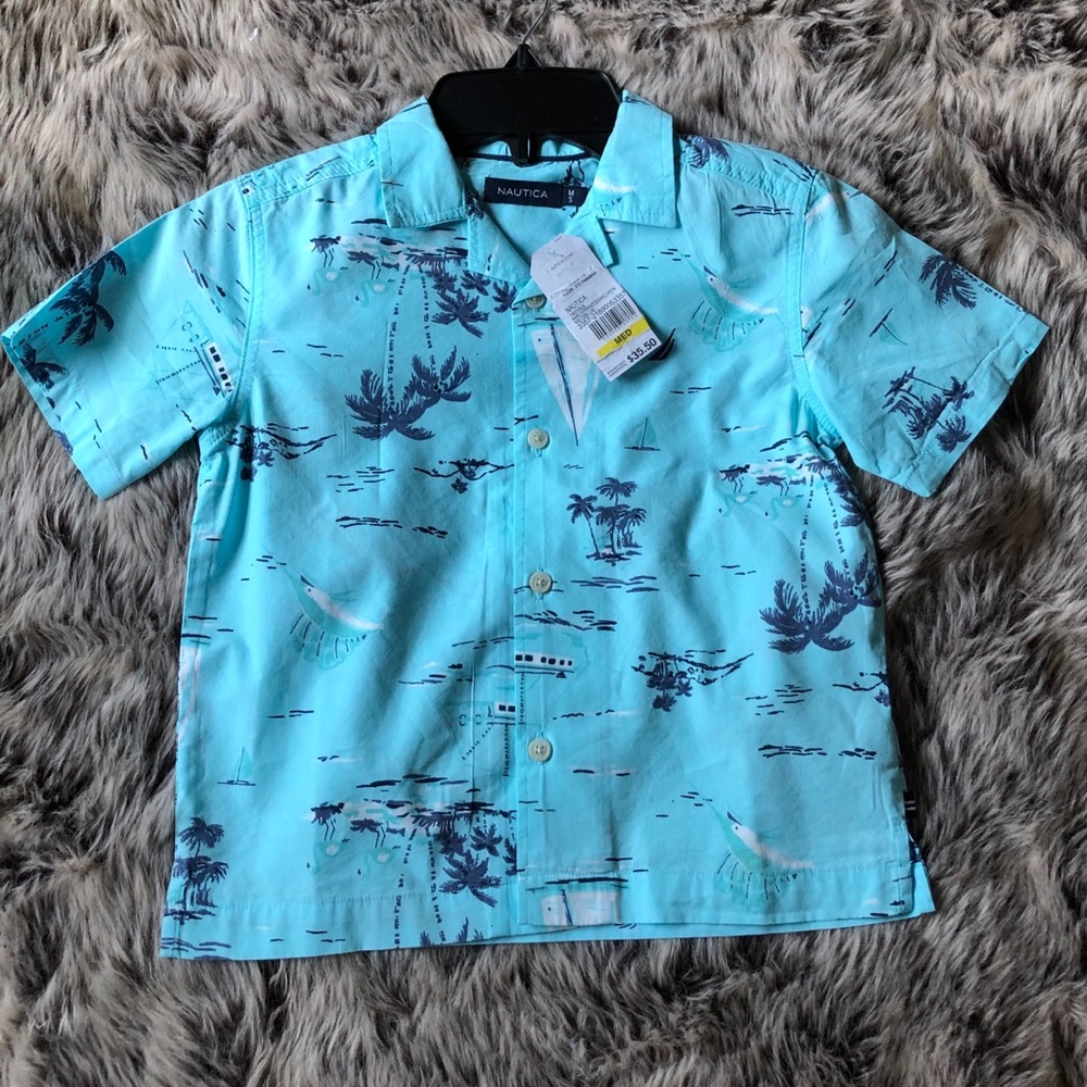 NAUTICA BOYS BUTTON DOWN SHIRT- NEW WITH TAGS